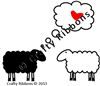 Order  I love Ewe Ribbon - Couple Digi Stamp